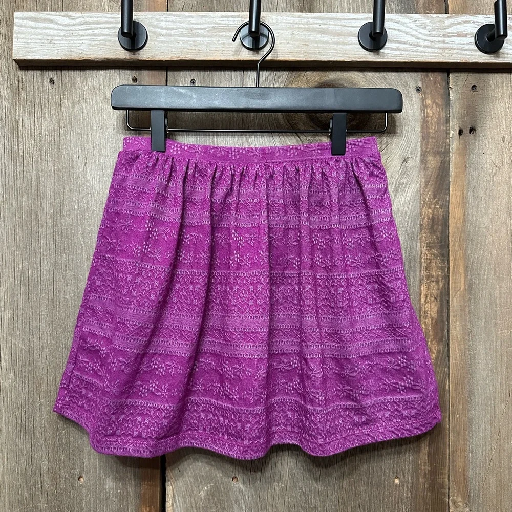 Old Navy Girls Textured Print Skirt in Prince Purple Size Large 10-12 Regular